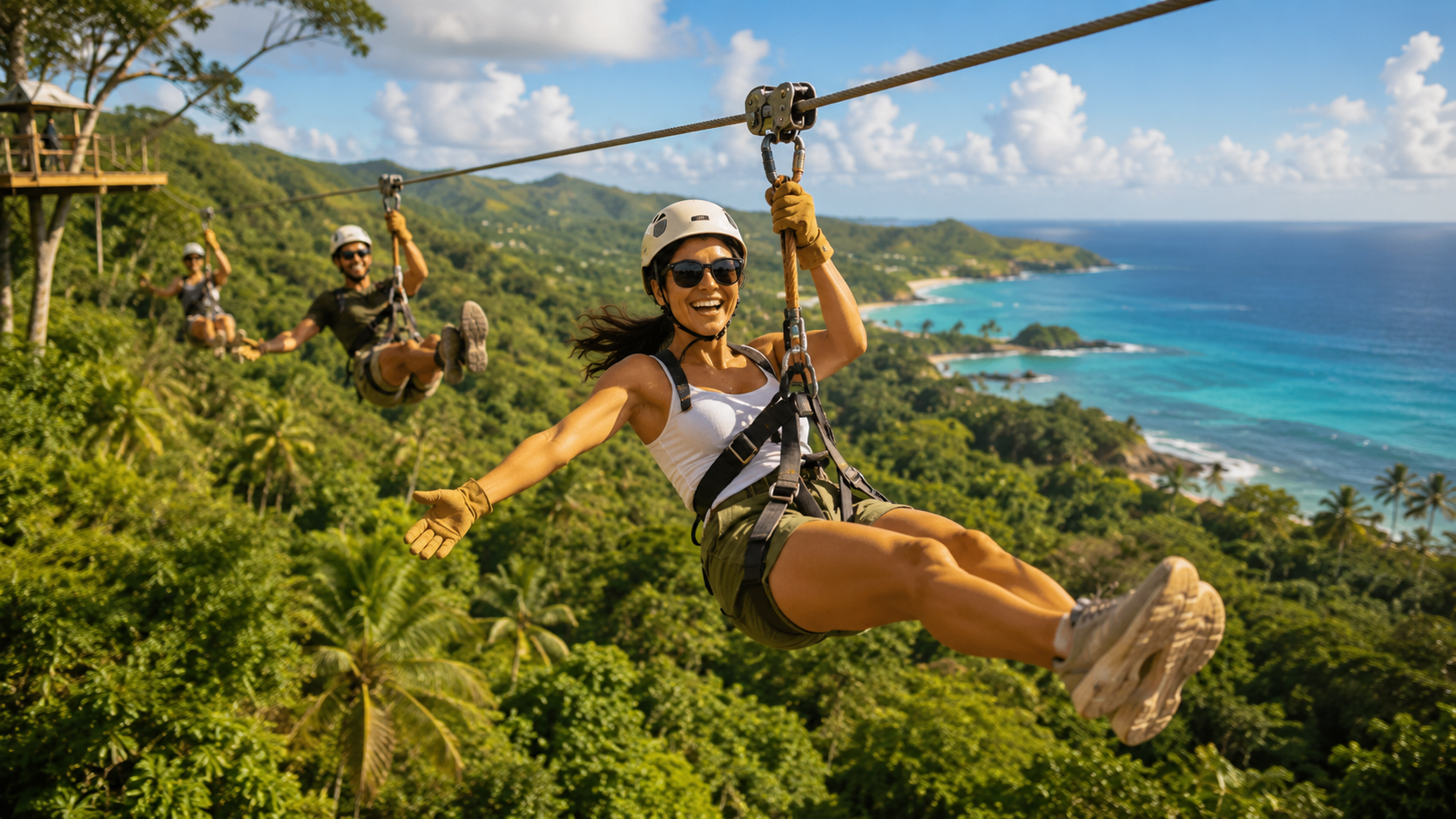 Zipline adventure over Curaçao