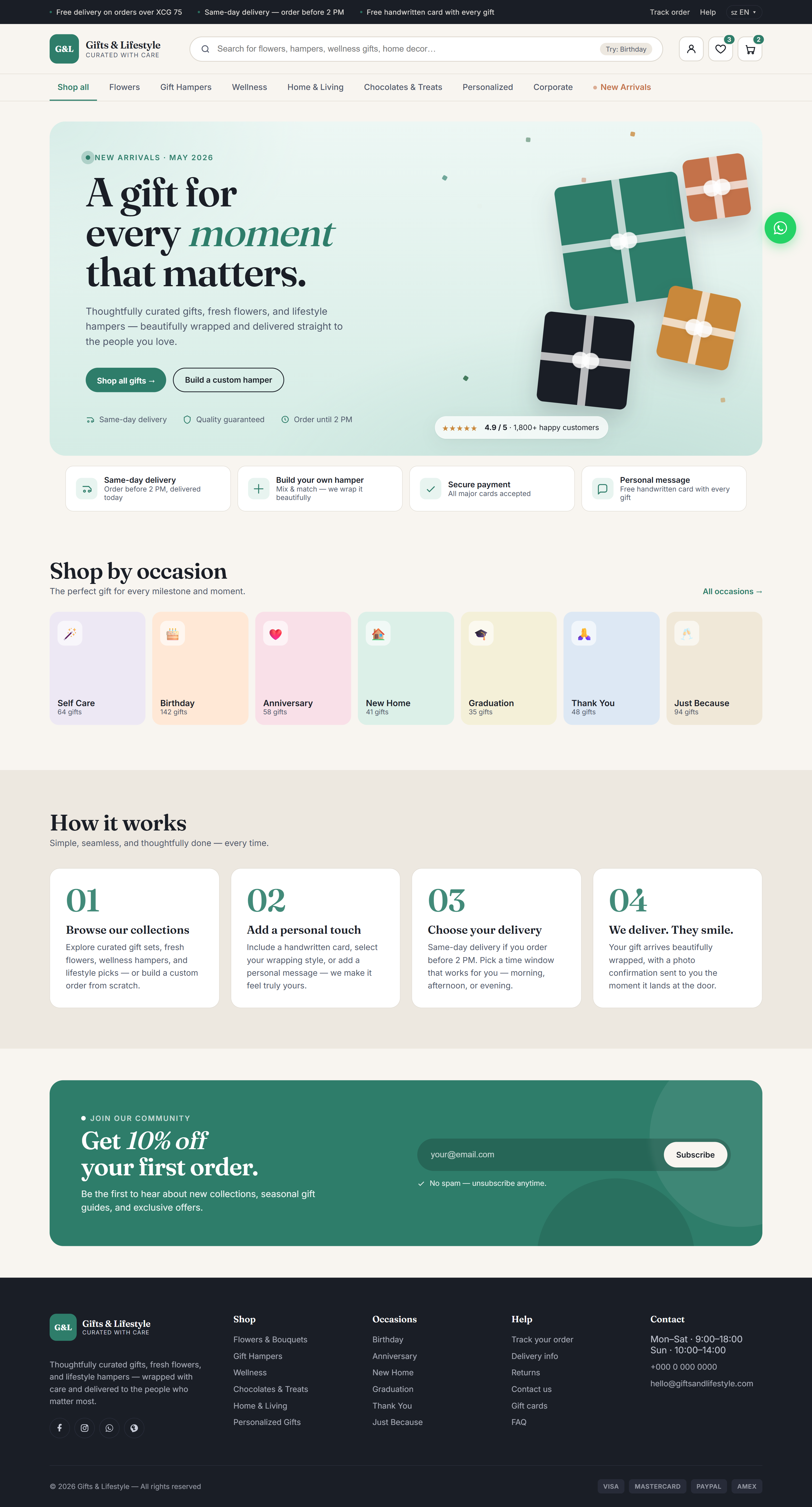 Gifts & Lifestyle website preview